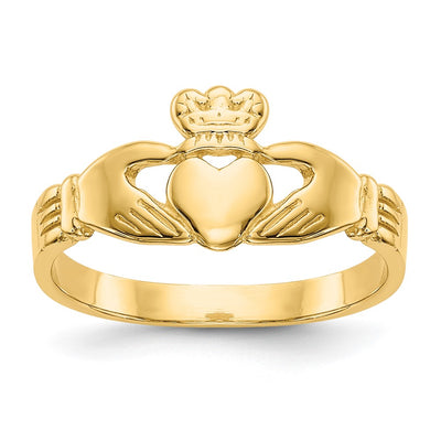 14K gold claddagh ring