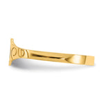 14K Polished Oval Baby Signet Ring view