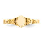 14K Polished Oval Baby Signet Ring view
