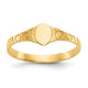 14K Polished Oval Baby Signet Ring