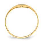 14K Satin Baby Heart Signet Ring view