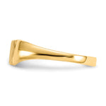 14K Satin Baby Heart Signet Ring view