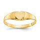 14K Satin Baby Heart Signet Ring