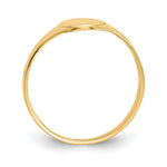 14K High Polished Oval Closed Back Baby Signet Ring view
