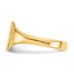 14K High Polished Oval Closed Back Baby Signet Ring view