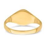 14K High Polished Oval Closed Back Baby Signet Ring view