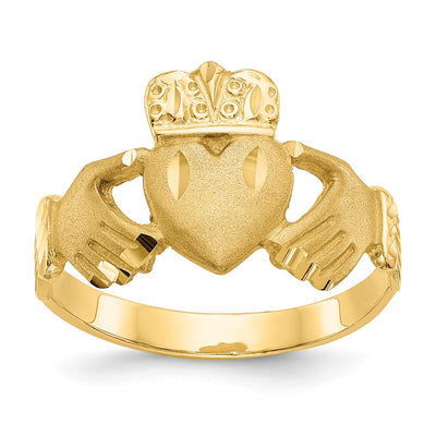 14K gold claddagh ring