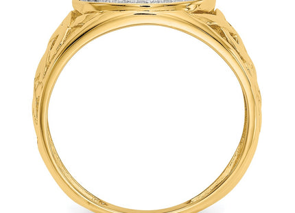 14k Yellow & Rhodium Rings Style K3857 - Classique Jewelry Inc.