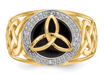14k Yellow & Rhodium Rings Style K3857 - Classique Jewelry Inc.