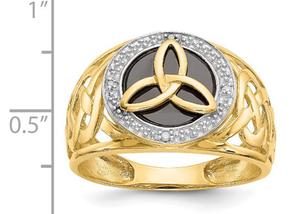 14k Yellow & Rhodium Rings Style K3857 - Classique Jewelry Inc.