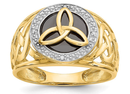 14k Yellow & Rhodium Rings Style K3857 - Classique Jewelry Inc.