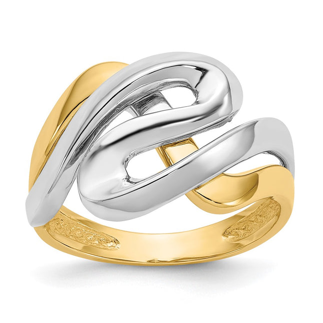 14k Two-tone Rings Style K3858 - Classique Jewelry Inc.
