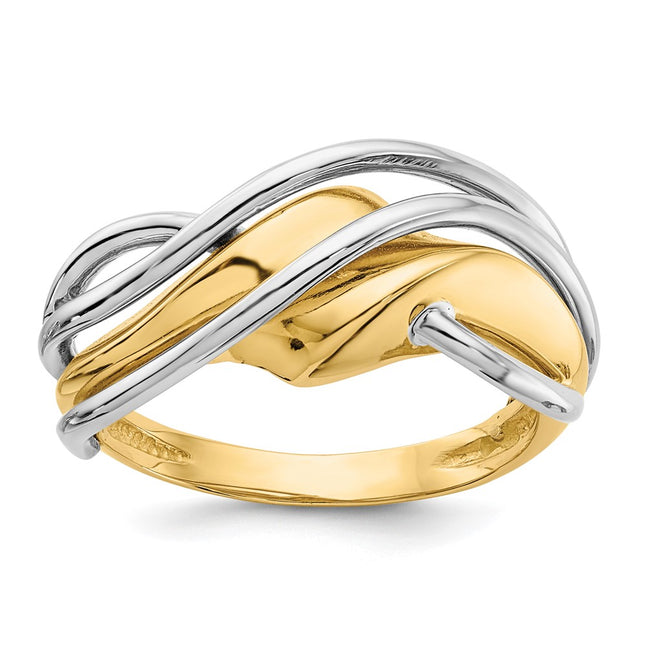 14k Two-tone Rings Style K3859 - Classique Jewelry Inc.