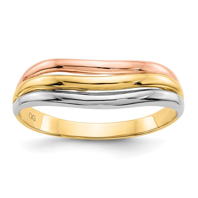 14k Tri-Color Rings Style K3864 - Classique Jewelry Inc.