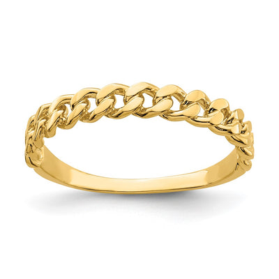 14K Chain Link Band Ring