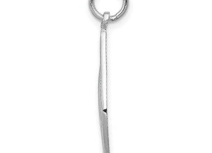 14K white gold cross charm, alternate view