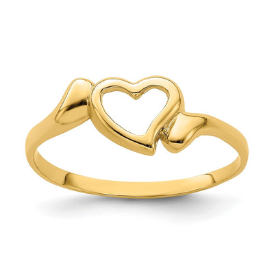 14K gold heart ring