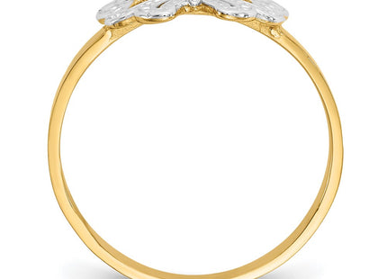 14k Yellow & Rhodium Rings Style K3933 - Classique Jewelry Inc.