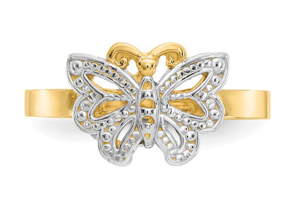 14k Yellow & Rhodium Rings Style K3933 - Classique Jewelry Inc.