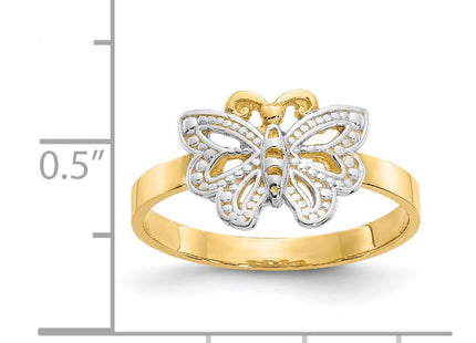 14k Yellow & Rhodium Rings Style K3933 - Classique Jewelry Inc.