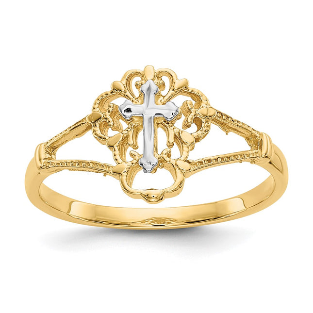 14k Two-tone Rings Style K3939 - Classique Jewelry Inc.
