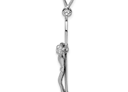 14K gold heart pendant, alternate view