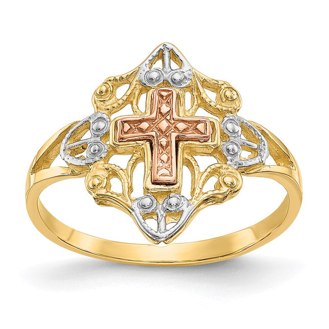 14k Two-tone Rings Style K3944 - Classique Jewelry Inc.
