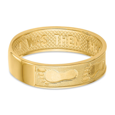 14K Footprints In The Sand Ring