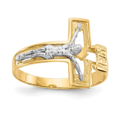 14K gold crucifix ring