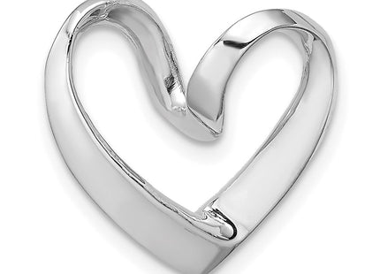 14K white gold heart chain
