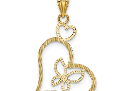 14k Yellow & Rhodium Pendants Style K3979 - Classique Jewelry Inc.