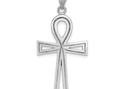 14K white gold cross pendant