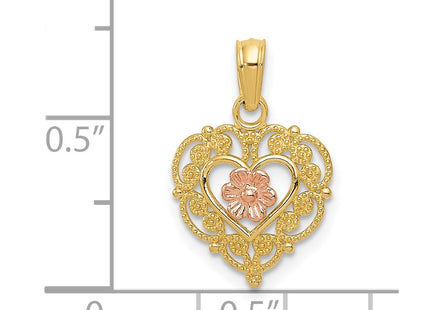 14k Two-tone Pendants Style K4012 - Classique Jewelry Inc.