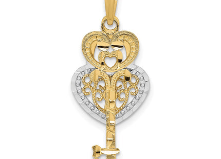 14k Yellow & Rhodium Jewelry Style K4034 - Classique Jewelry Inc.