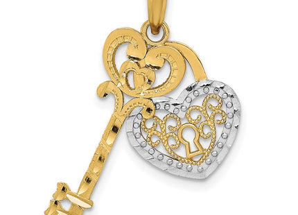 14k Yellow & Rhodium Jewelry Style K4034 - Classique Jewelry Inc.