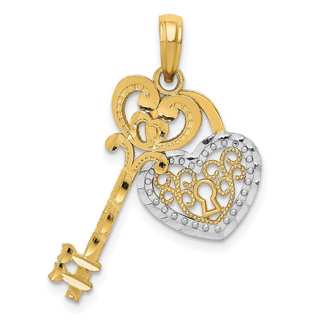 14k Yellow & Rhodium Jewelry Style K4034 - Classique Jewelry Inc.