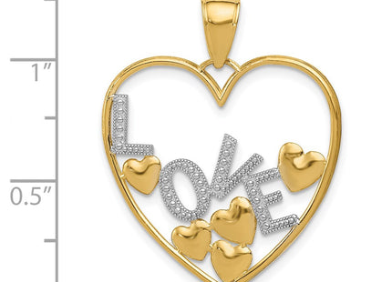 14k Yellow & Rhodium Pendants Style K4049 - Classique Jewelry Inc.