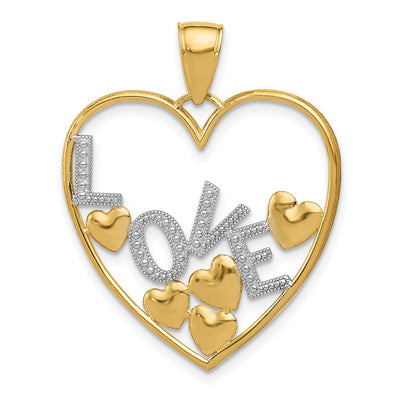 14K gold heart pendant