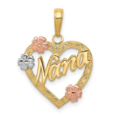 14K gold heart pendant