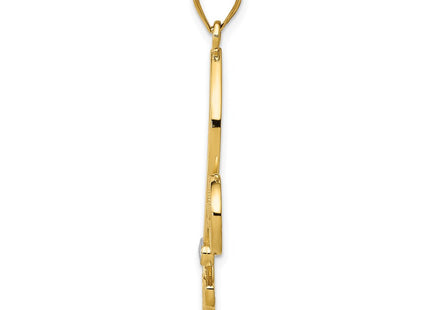 14k Yellow & Rhodium Pendants Style K4101 - Classique Jewelry Inc.