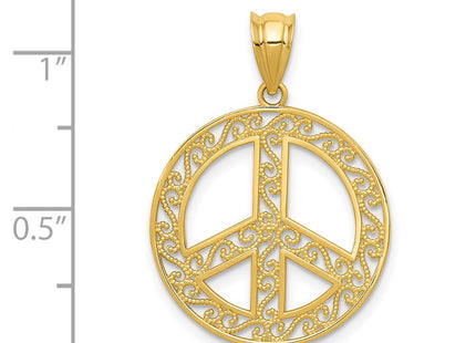 14k Yellow Gold Pendants Style K4105 - Classique Jewelry Inc.
