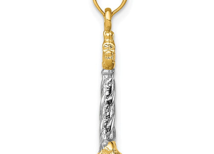 14k Yellow & Rhodium Pendants Style K4146 - Classique Jewelry Inc.