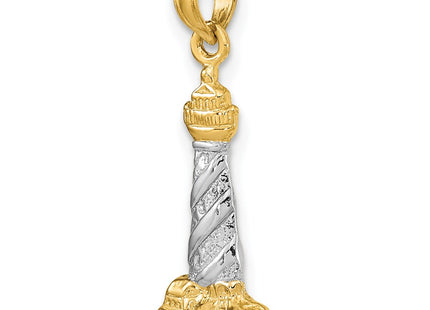 14k Yellow & Rhodium Pendants Style K4146 - Classique Jewelry Inc.