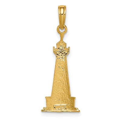 14K and Rhodium Cape Hatteras Lighthouse Pendant