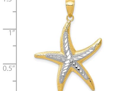 14k Yellow & Rhodium Pendants Style K4175 - Classique Jewelry Inc.