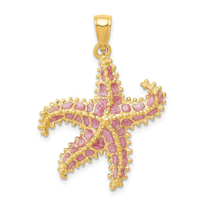 14K gold starfish pendant