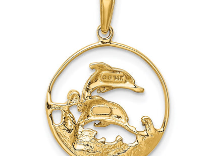 14k Yellow & Rhodium Pendants Style K4186 - Classique Jewelry Inc.