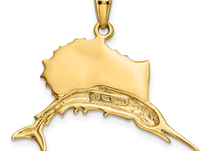 14k Yellow & Rhodium Pendants Style K4192 - Classique Jewelry Inc.