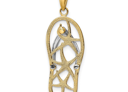 14k Two-tone Pendants Style K4205 - Classique Jewelry Inc.
