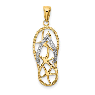 14K gold starfish pendant